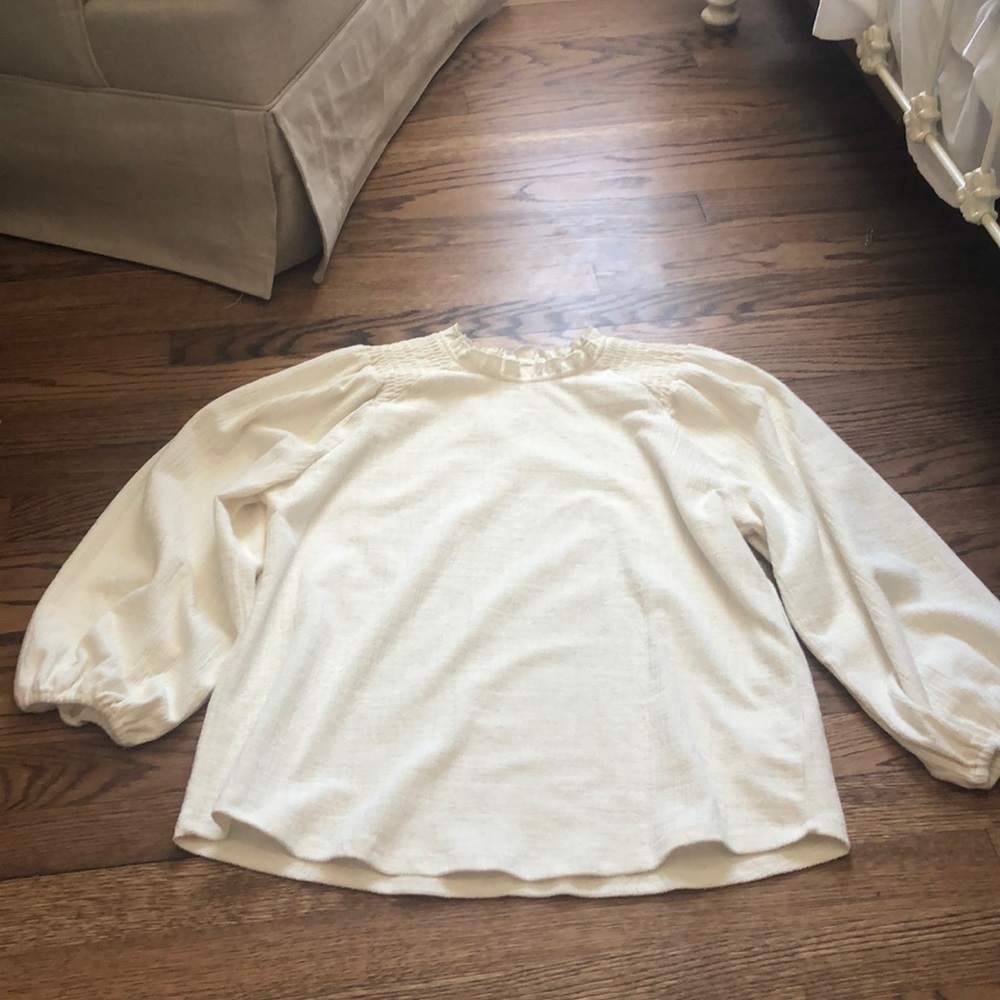 Anthropologie cream top